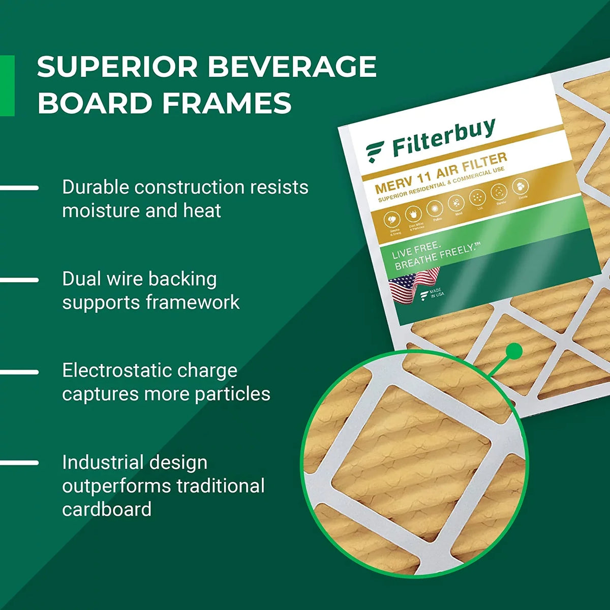 Filterbuy 16x30x4 MERV 11 Pleated HVAC AC Furnace Air Filters (12-Pack)