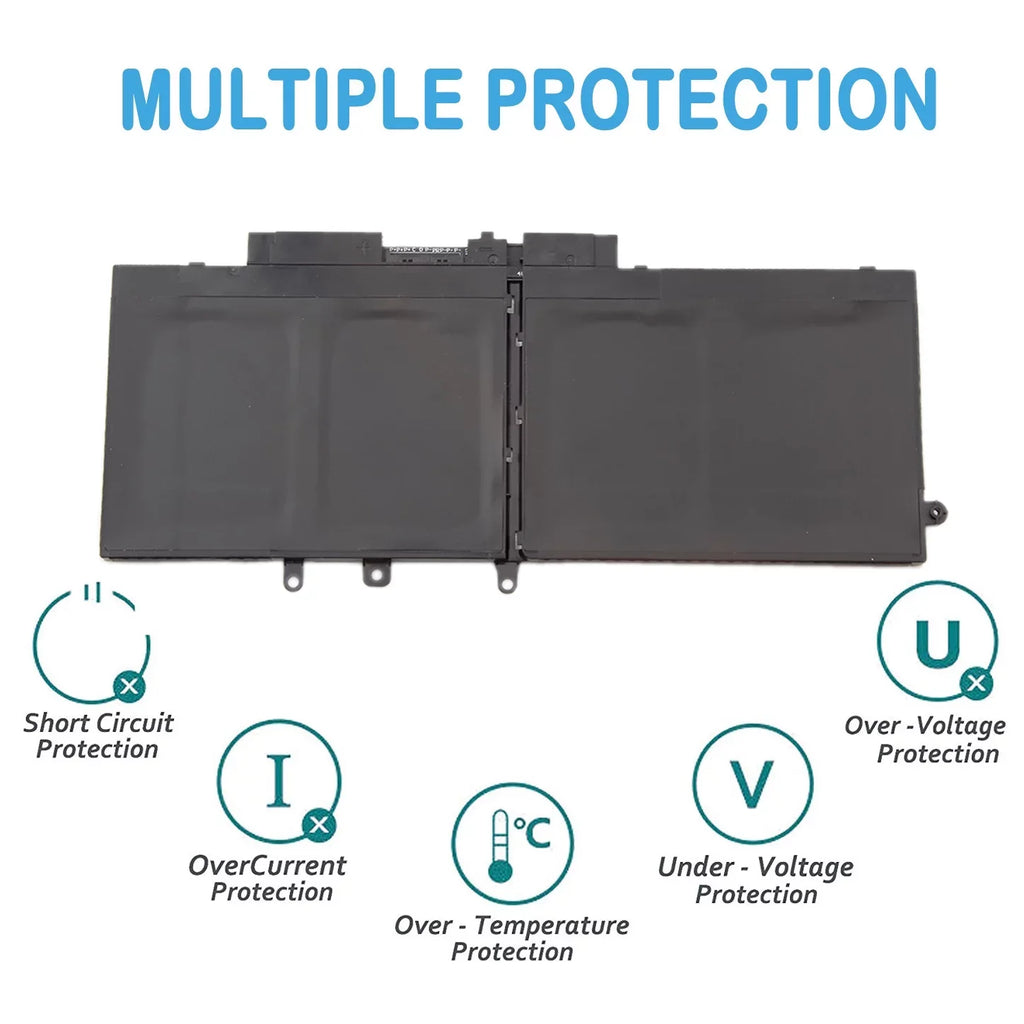 GJKNX Laptop Battery 68Wh for Dell Latitude 5480 5580 5280 5288 5488 5590 5591 5490 5491 5495 E5480 E5580 E5490 E5590, Dell Precision 15 3520 3530 Series Notebook GD1JP DY9NT 5YHR4 451-BBZG
