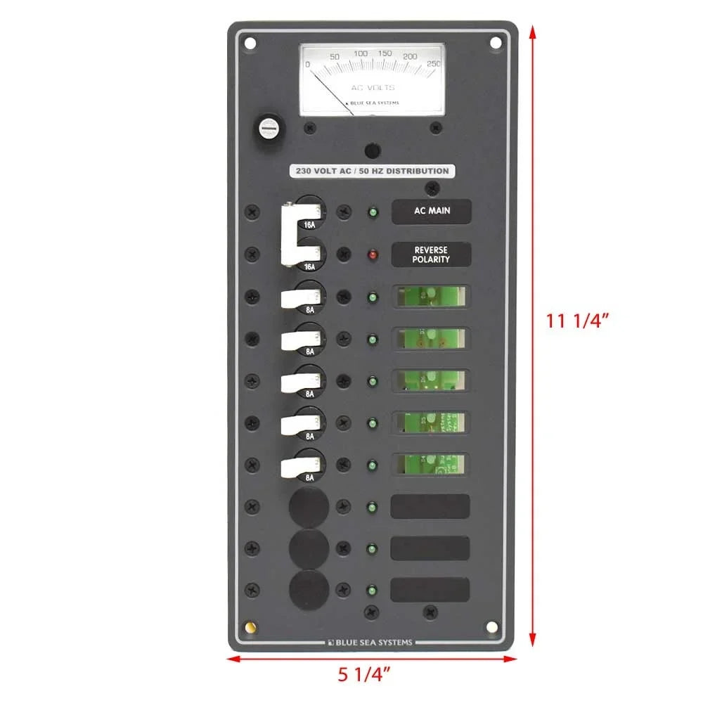 Blue Sea Ship Power Distribution Panel 8588 | 230VAC Main