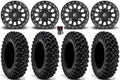 Fuel Vector Bdlk 14" Wheels Bk 32" Warrior XT Sticky Tires Sportsman RZR Ranger