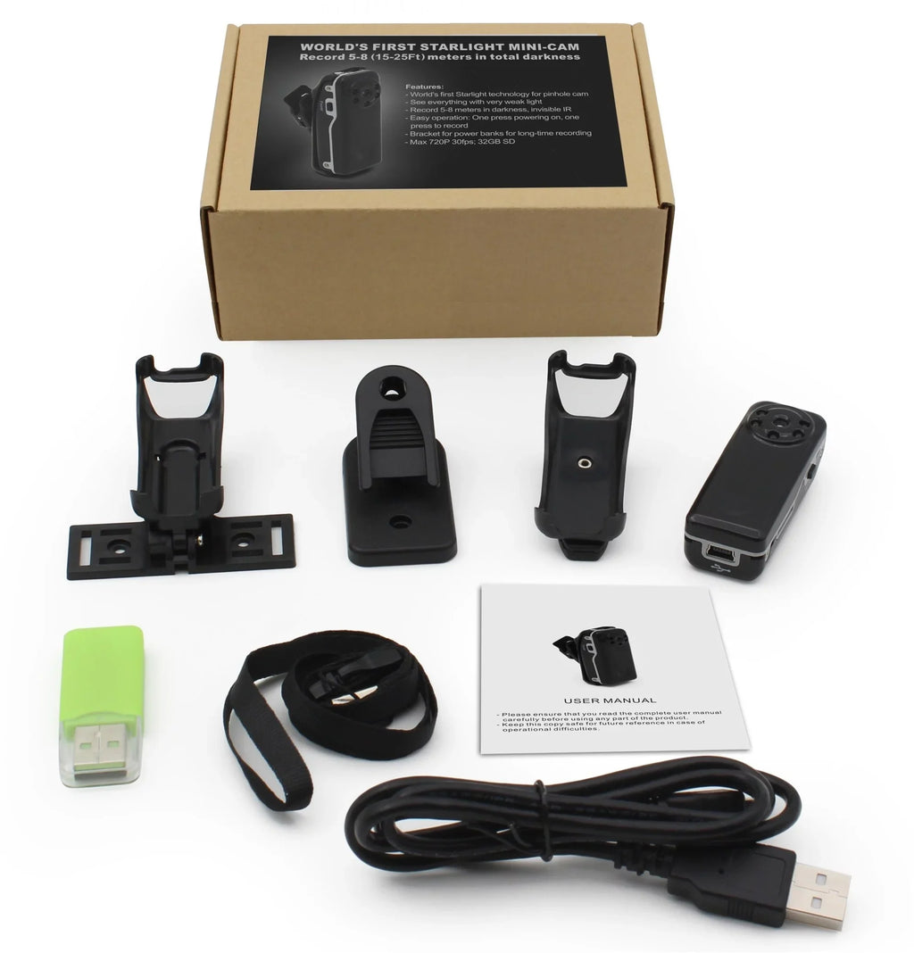 Night Vision Police Security Motion Detect Mini Security Video Cam