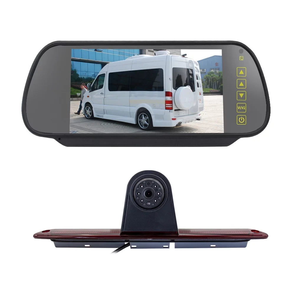 Dazzduo Brake Light Backup Camera, 7 in for Parking XIXIAN Camera N Backup Vans Crafter Light Sprinter Fesjoy 7 Sazoley with Monitor Brake 7 Mercedes-Benz LED 7 Matching , 7 Dabey Mercedes- ERYUE