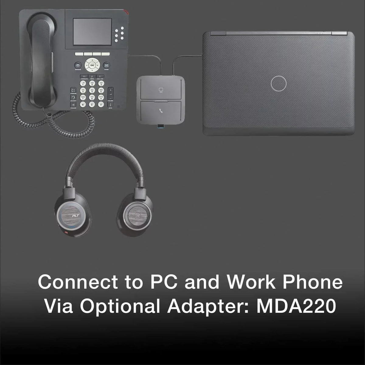 Plantronics Voyager 8200-UC Stereo Bluetooth Headset | USB Dongle | #208769-01 | Bonus AC Charger