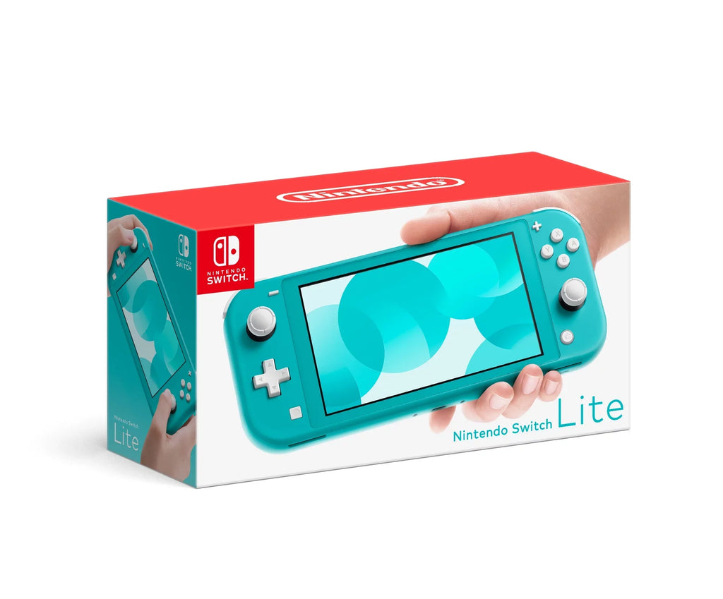 Nintendo Switch Lite (Turquoise) Bundle with 6Ave Cleaning Cloth + Pokemon Shield