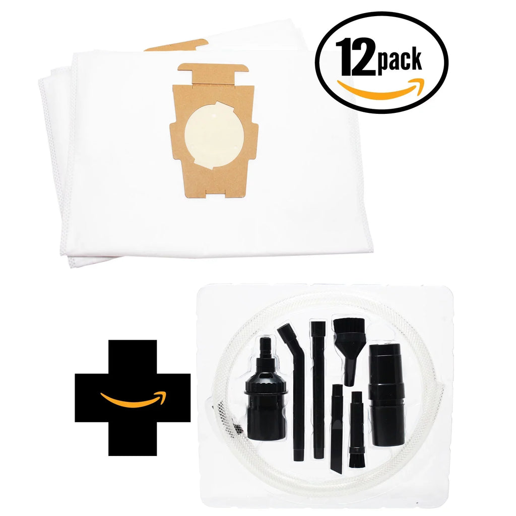 24 Replacement Kirby Generation 3 Vacuum Bags with 7-Piece Micro Vacuum Attachment Kit - Matching Kirby 204811, Universal Vacuum Bags. Fits Style F, G and Sentria Models. (12-Pack, 2 Bags Per Pack)
