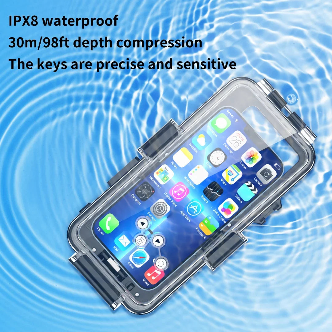 GREHOME Waterproof Underwater Diving Universal Case Shield For iPhone 13 12 Pro Max [98ft / 30m] full body protection