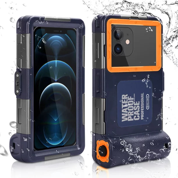 UrbanX Professional [15m/50ft] Swimming Diving Surfing Snorkeling Photo Video Waterproof Protective Case Underwater Housing for LG Q31 And all Phones Up to 6.9 Inch LCD with Lanyard