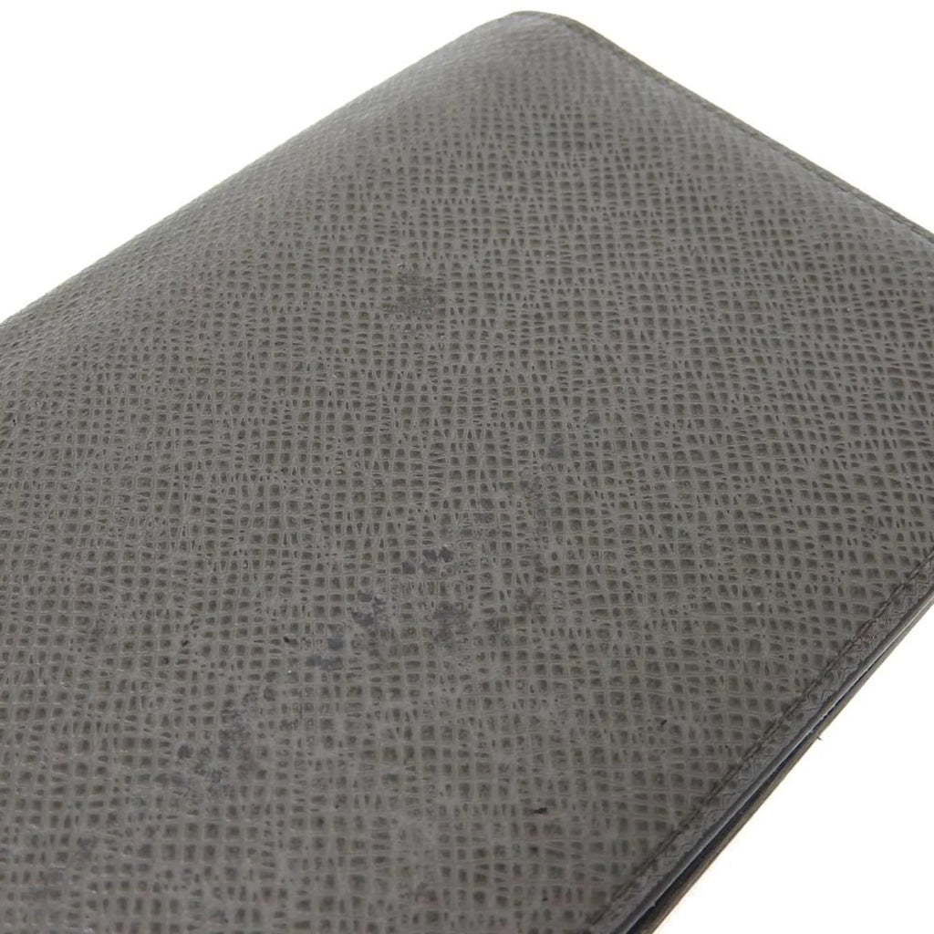 Pre-Owned Louis Vuitton LOUIS VUITTON Taiga Portefeuille Brother Bifold Long Wallet Glacier M32653 (Good)