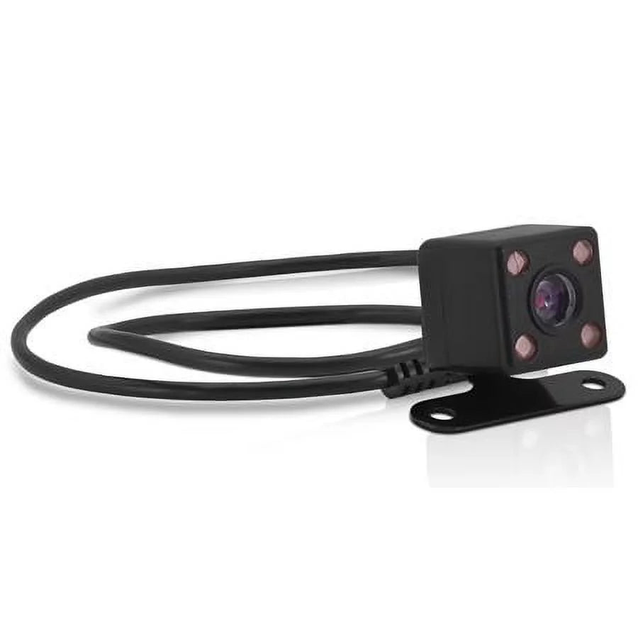 MNCD410T Full HD Front and Rear View 4" LCD Screen Dash Camera with 3-Channel Recording, Black
