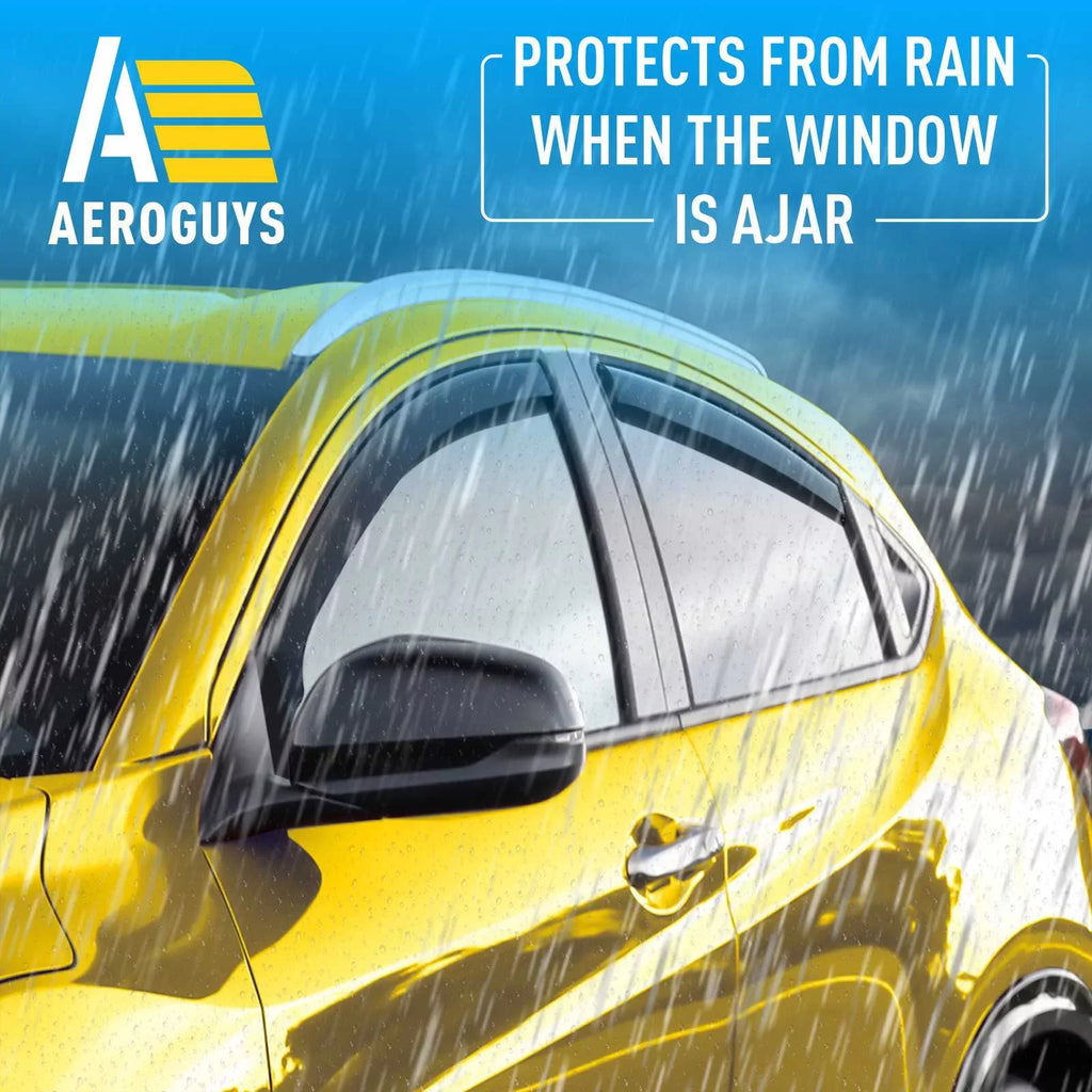 AEROGUYS In-Channel Window Deflectors Extra Strong Window Visors Rain Guards Fit for Honda HR-V 2016-2022, Sun Visors, Wind Vent Visors, Car Accessories - 4 pcs. AG0157