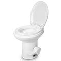 Dextrus Portable RV Toilet with Pedal Flush, Gravity Flush Toilet High Profile for Caravan Travel, Camping, Ship White