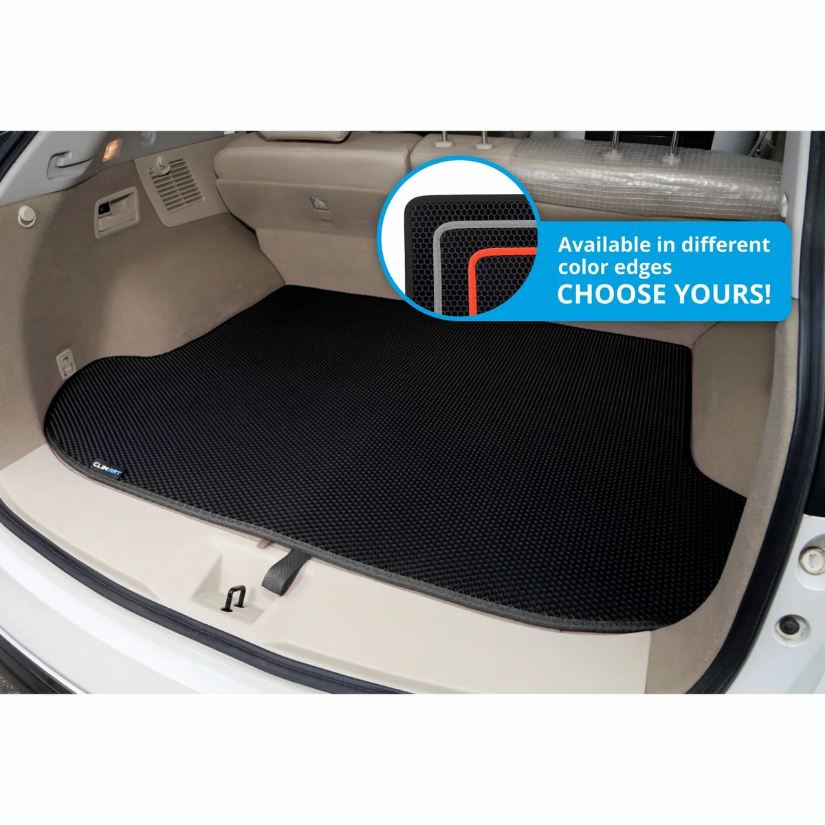 CLIM ART Cargo Liner for Nissan Murano 2015-2024 Custom Fit Trunk Mat, with Honeycomb Dirtproof & Waterproof Technology - All-Climate, Heavy Duty, Anti-Slip Cargo Liner, Luggage - FL01115059