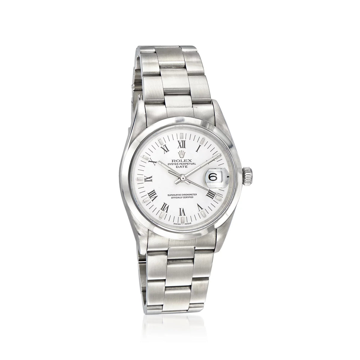 Ross-Simons Pre-Owned Rolex Date Men's 34mm Automatic Stainless Steel Watch for Male, Adult
