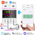 Tuya Wifi/Bluetooth AT4PW 100A Din Rail Smart Switch Remote Control AC 220V 110V Digital Energy Kwh Frequency Factor Meter