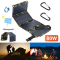 Jahy2Tech Foldable Outdoor 80W USB Solar Panel Portable Phone Charger Camping Hiking Rechargeable Battery High Caliber