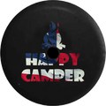 2018 2019 Wrangler JL Backup Camera Happy Camper Campfire Waving American Flag Spare Tire Coating for Jeep RV 33 Inch