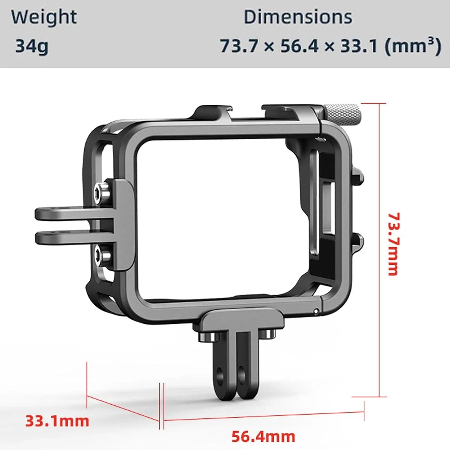 Ferbao Aluminum Alloy Frame Cage Matching with Insta360 GO 3,Metal Protective Housing Camera Case Frame Shell