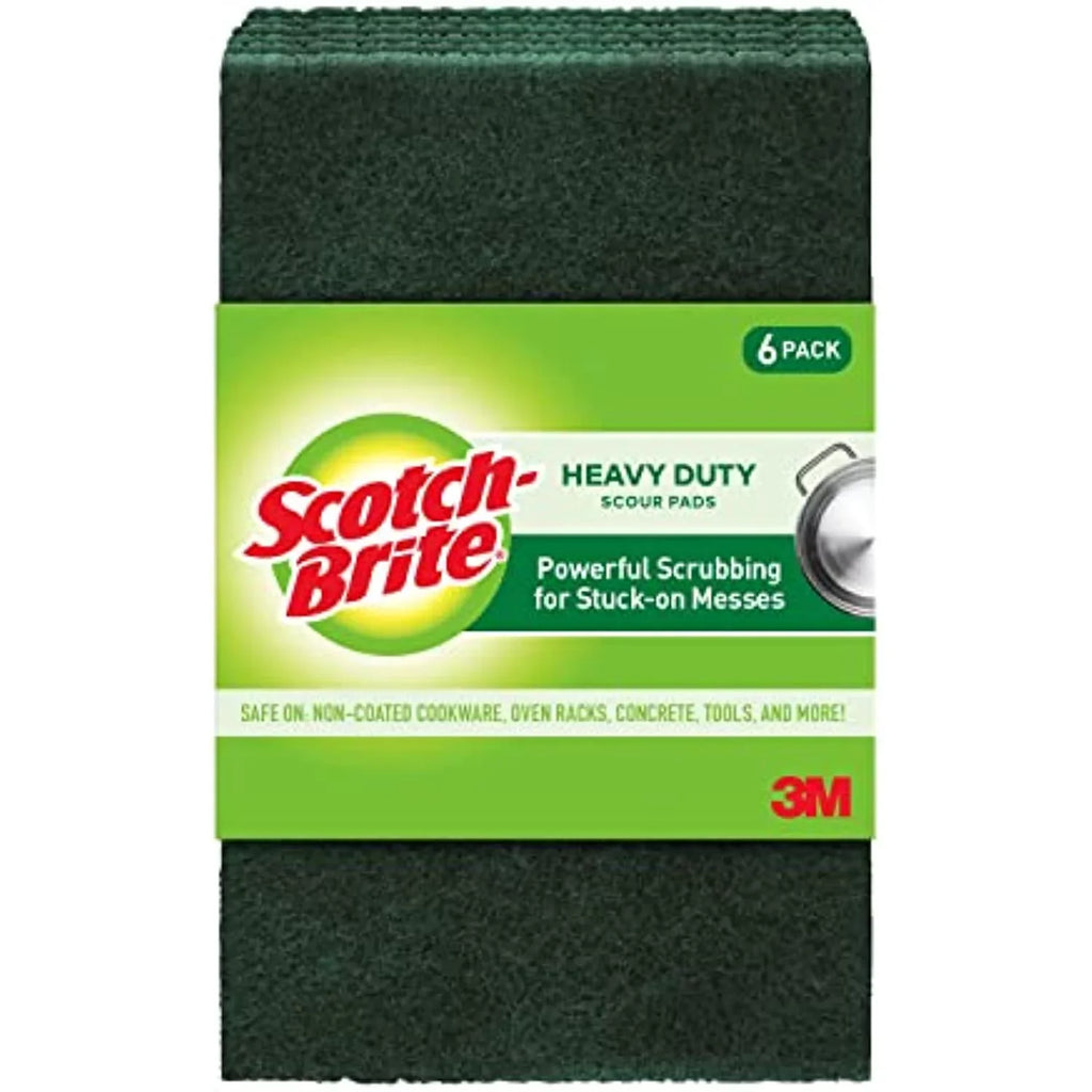 Scotch-Brite Heavy Duty Scour Pads, 30, Green, Count