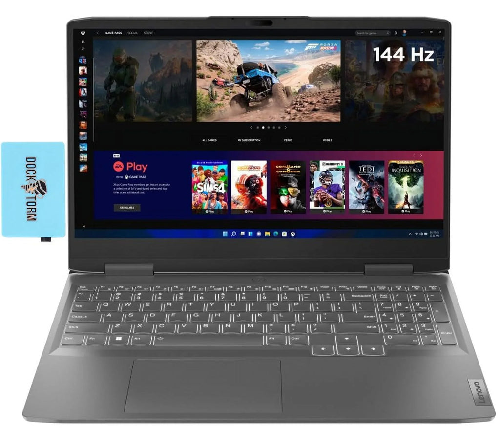 Lenovo LOQ Gaming Laptop 15.6" 144 Hz FHD Display (8-Core Intel i5-13420H 2.10GHz, GeForce RTX 3050 6GB, 8GB DDR5 5200MHz RAM, 1TB SSD, Backlit KYB, WiFi 6, WiFi, Win 11 Home) w/Dockztorm Hub