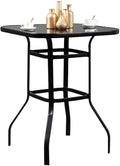 Irene Well Build With Light Weight Glass Bar Table For Backyard Use