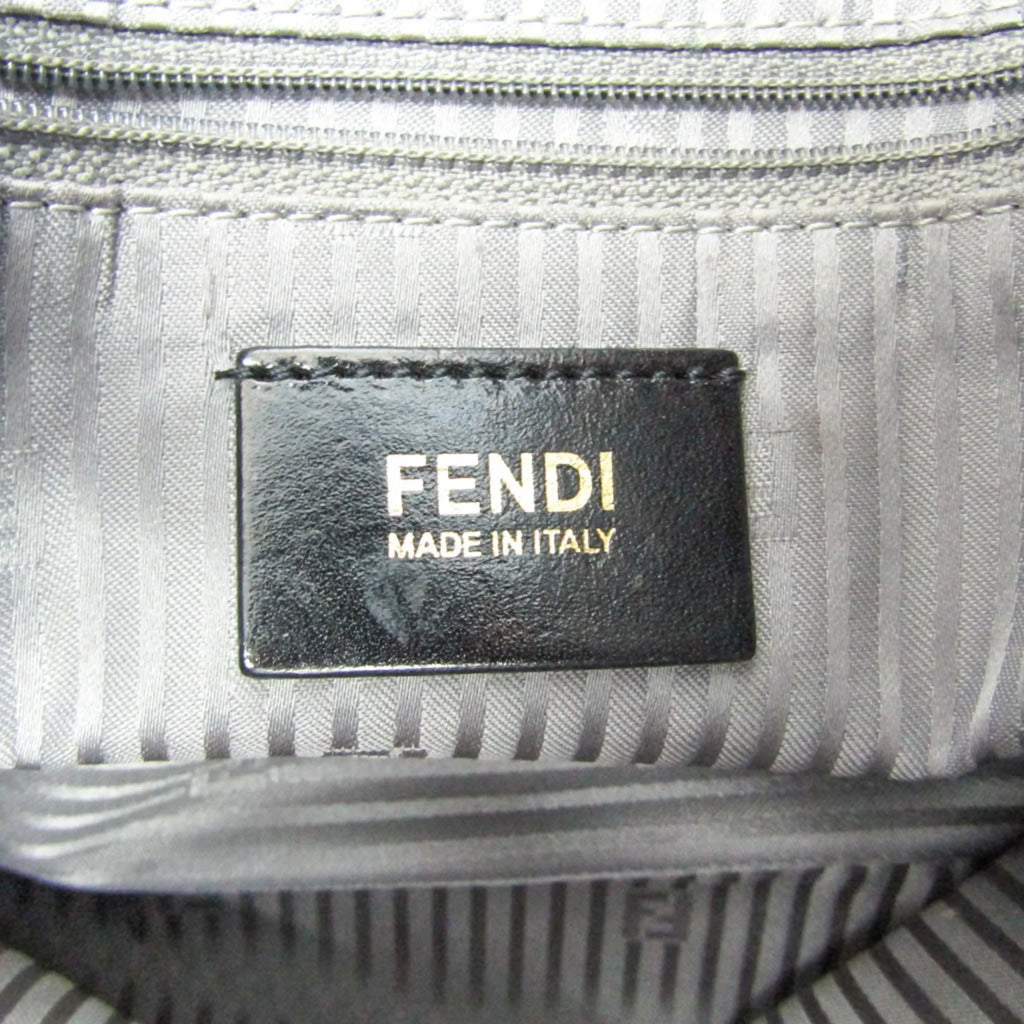 Pre-Owned Fendi Big Mamma Bucket 8BR638 Women's Leather Shoulder Bag Gray (Good)