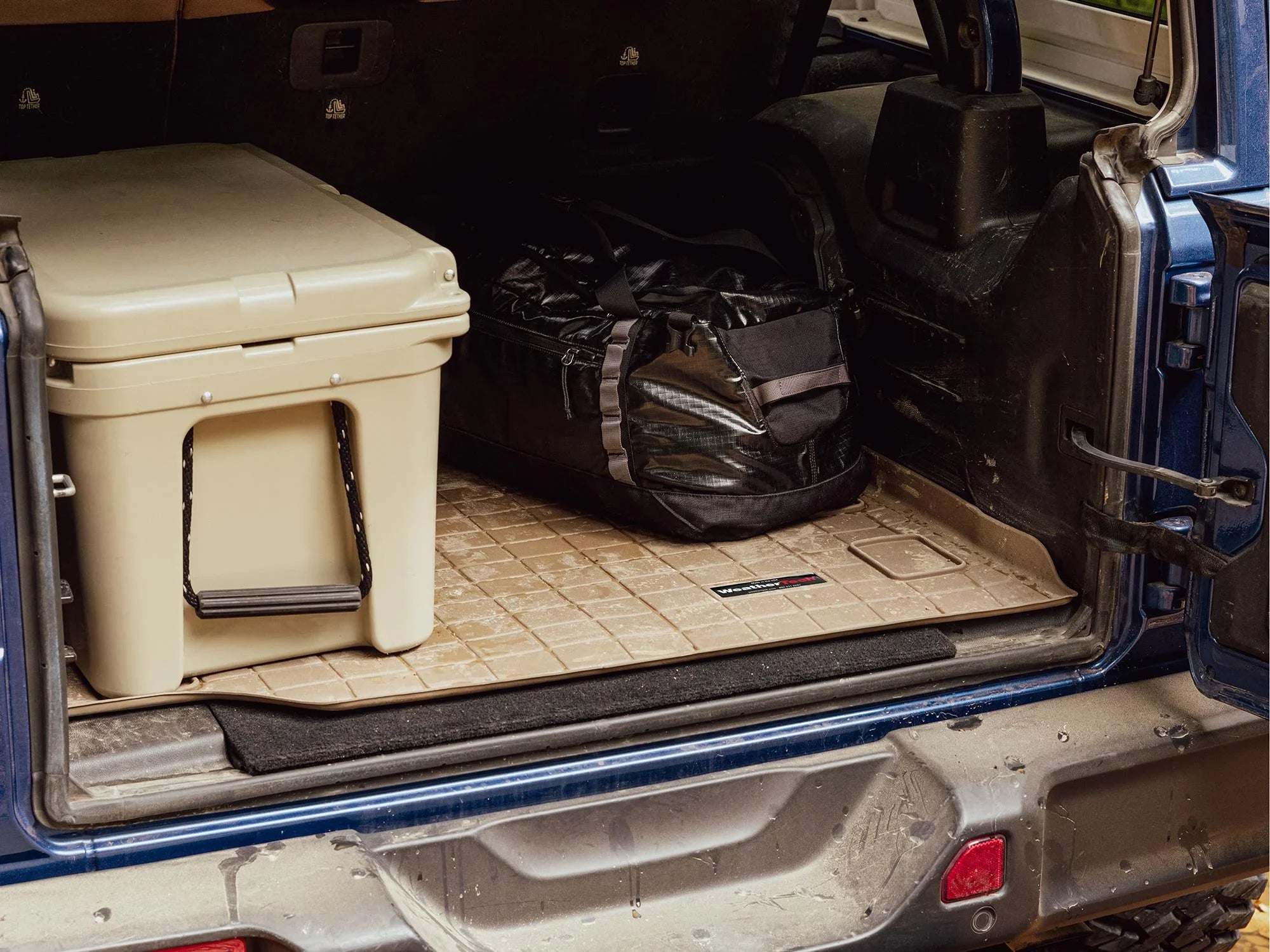 Condition Cargo Trunk Liner with Bumper Protector Suitable with 2014-2023 Ford Transit Connect - Behind 3rd Row Seating With Bumper Protector, Black