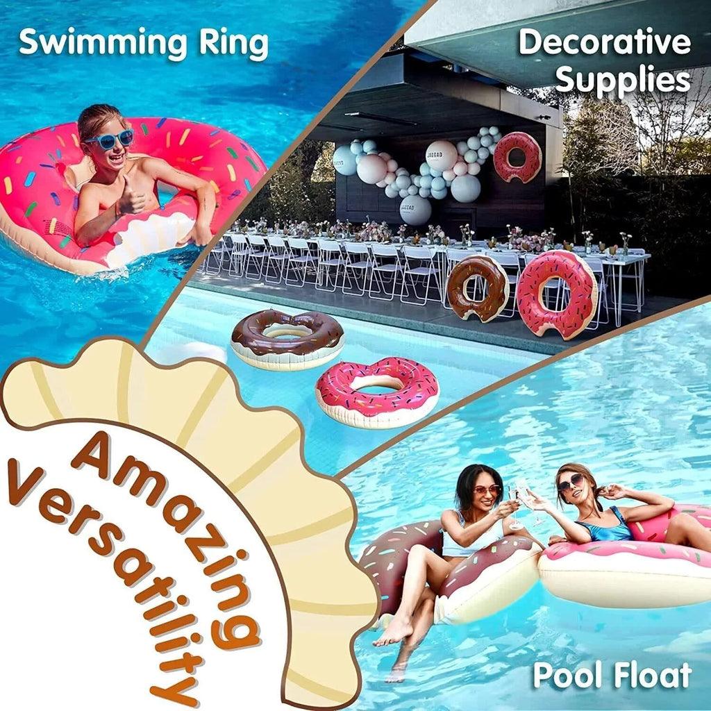 DMAR Donut Pool Floats Donut Pool Floatie Donut Tube Pool Doughnut Pool Float Donut Inflatables Doughnut Inner Tube Doughnut Pool Floatie Donut Pool Ring Donut Swimming Ring for Beach Pool