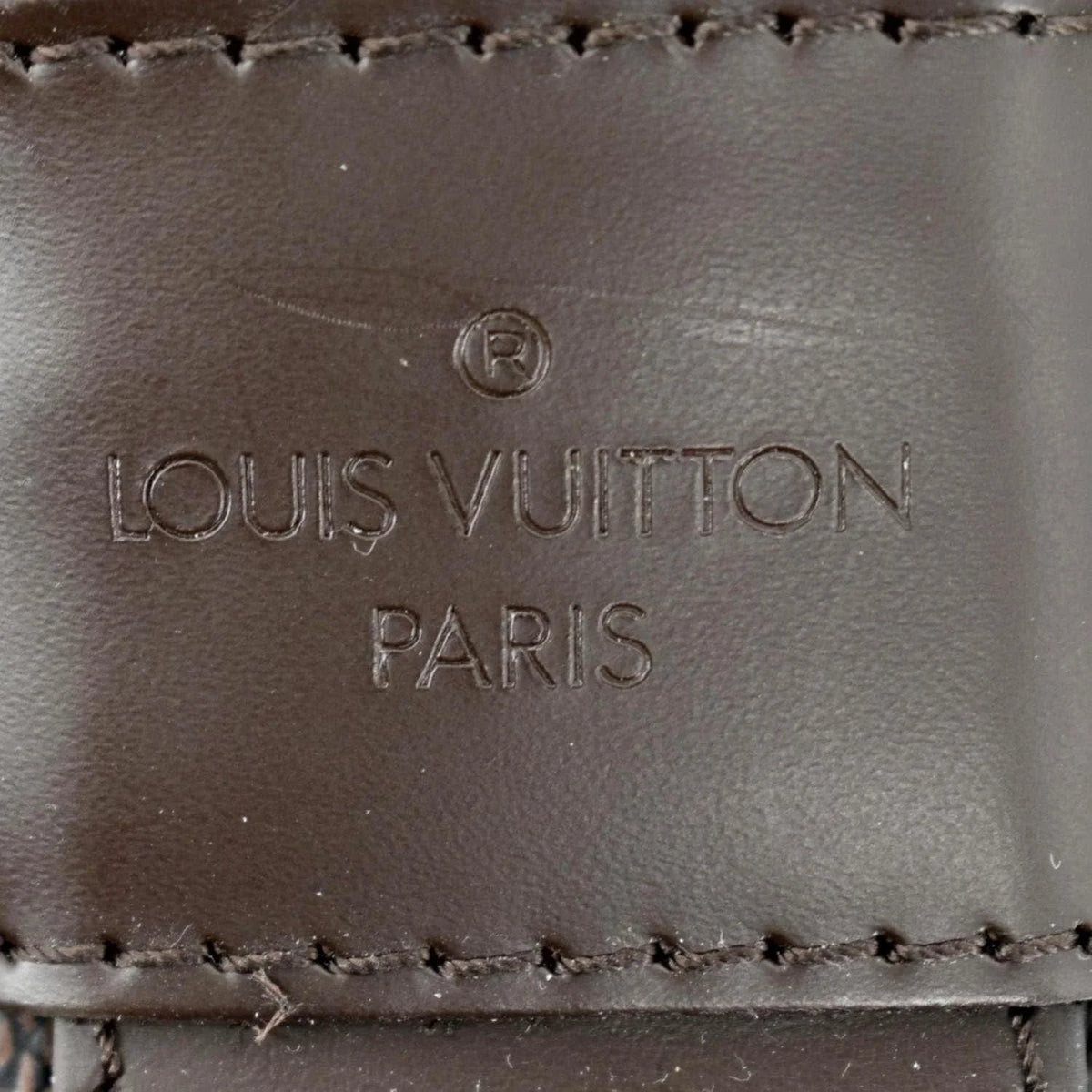 Pre-owned LOUIS VUITTON Lockit Cuir Obsession Leather Satchel Bag Grey