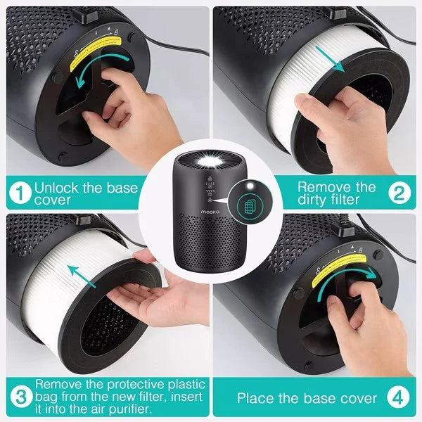 HiSmartLife Air Purifier for Home Large Room 861 sq ft, H13 HEPA Filter Air Cleaner for Bedroom Office