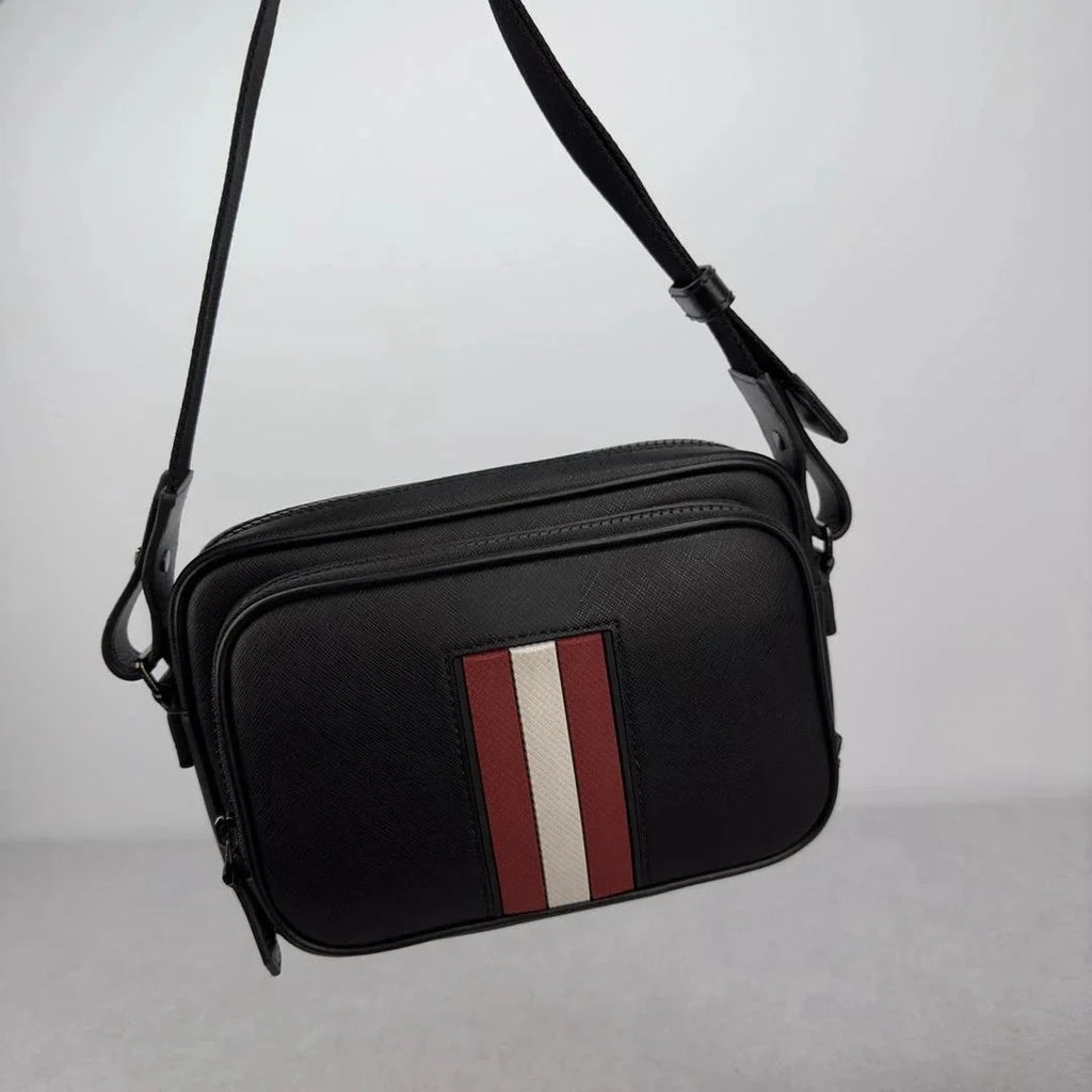 Luxury B Style Shoulder Bag Men's Casual Business Commuter Shoulder Bag Crossbody Bag Genuine Leather High Grade Chest Bag