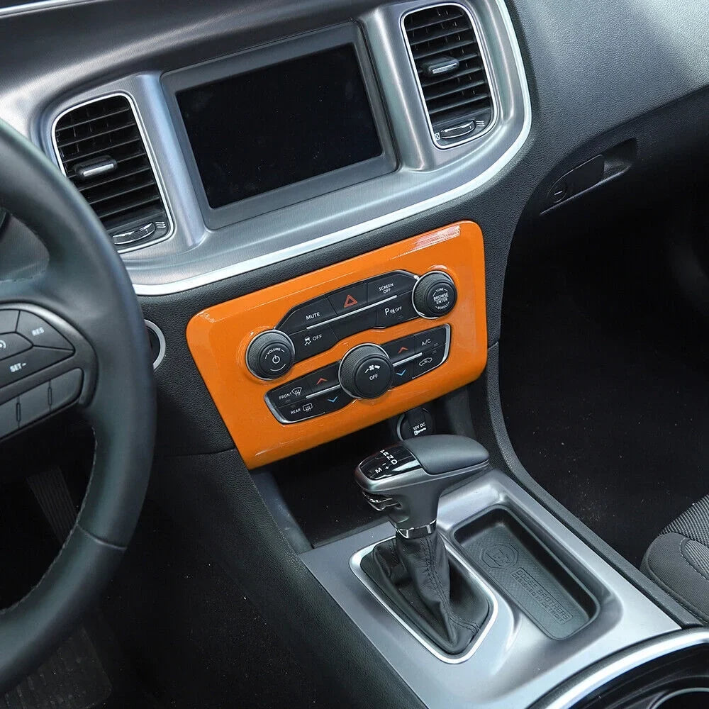 Teledu 14x Orange Inner Set Center Console Dash Shield Trim Kit