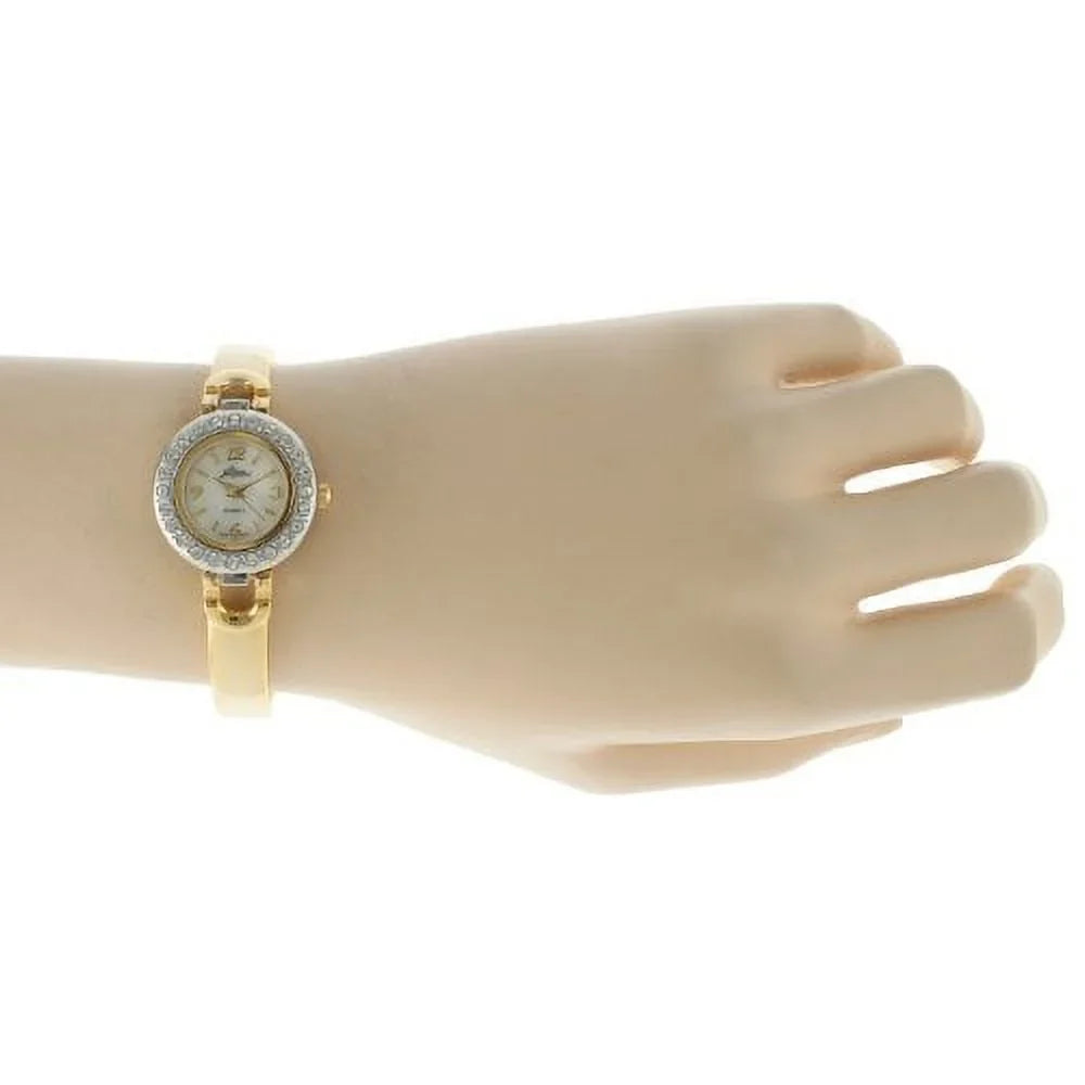 ST3 Women's Gold-Tone Half Bangle Gift Set Watch