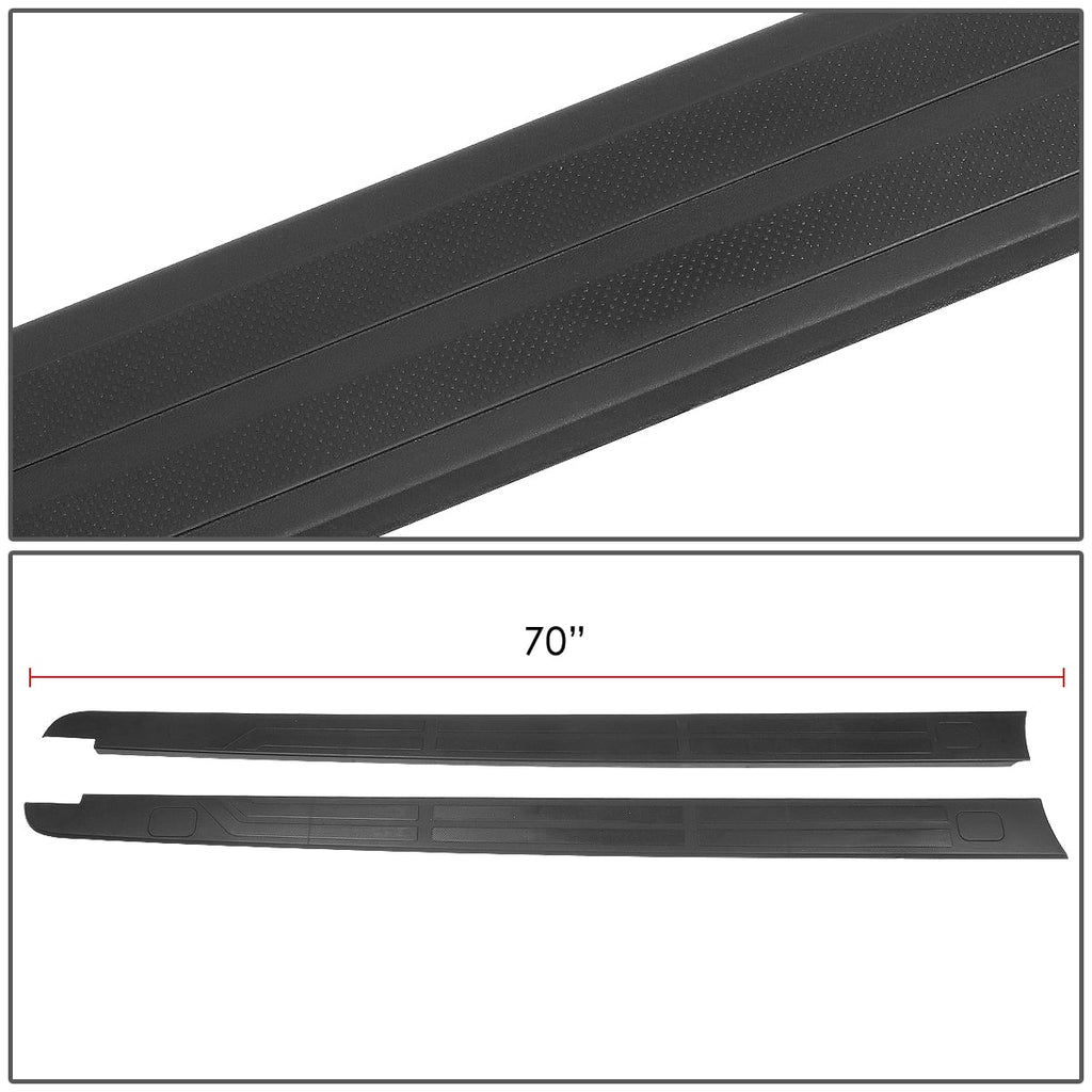 DNA Motoring ZTL-Y-0107 For 2014 to 2020 Toyota Tundra 5.5 ft Factory Style Flat Tailgate Bed Rail Cap Protector Left+Right Side Trim Panel 15 16 17 18 19