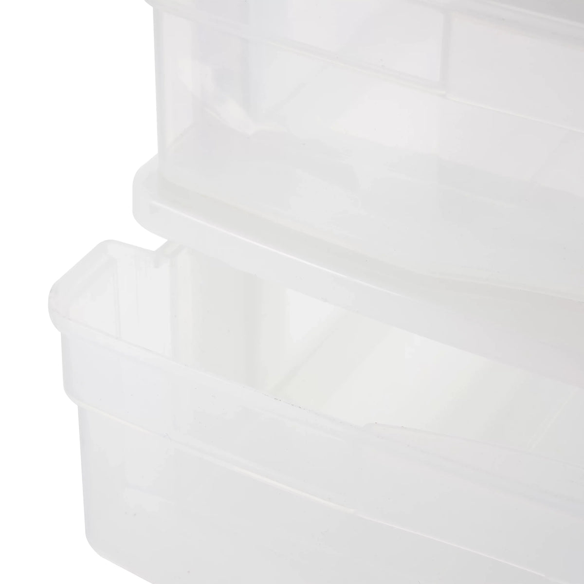 Gracious Living 4 Drawer Desktop Storage w/ Organizer Lid, White (4 Pack)