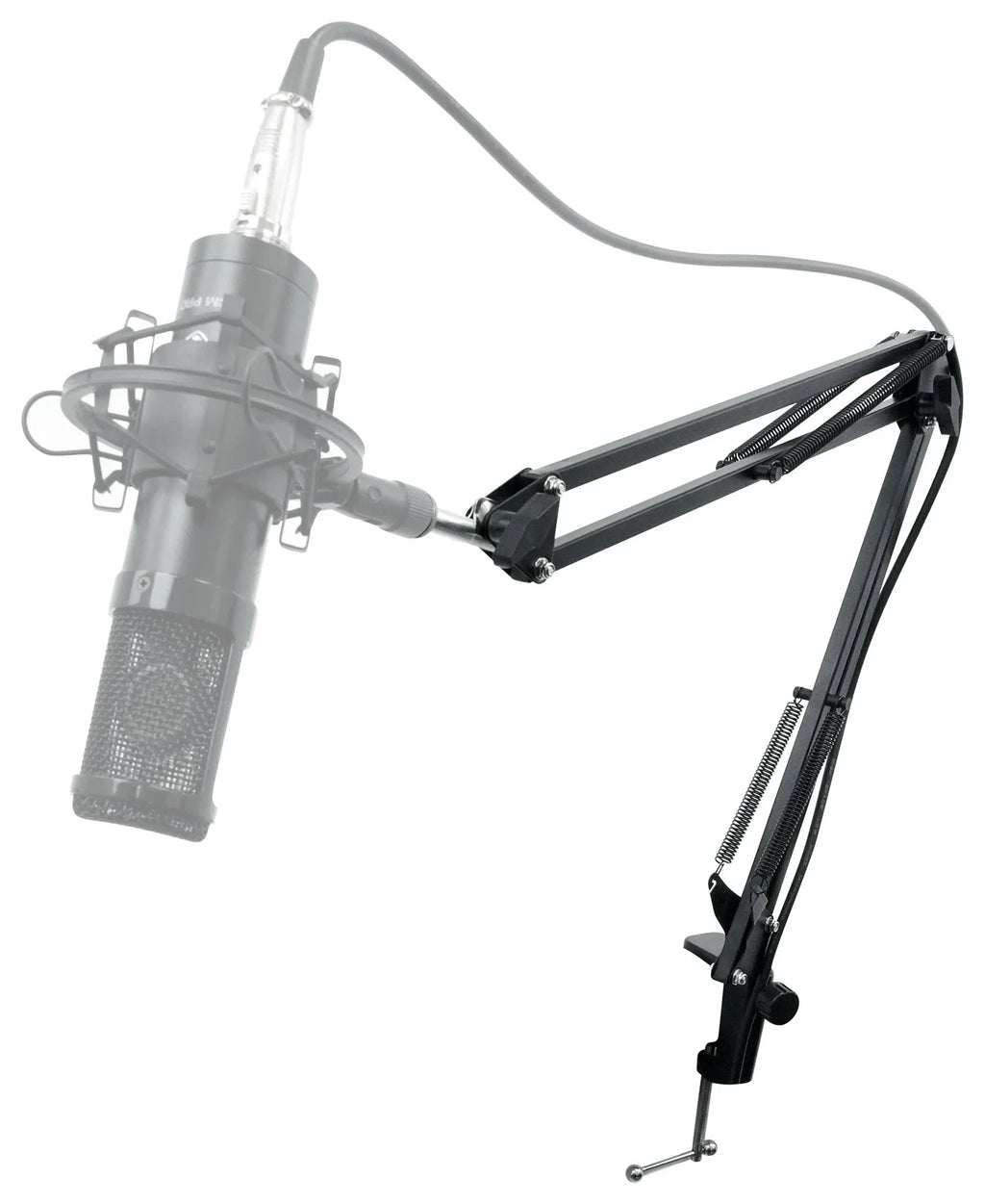 Rockville DMS30 Microphone Boom Arm Studio Podcast Mic Stand+Clamp+Pop Filter