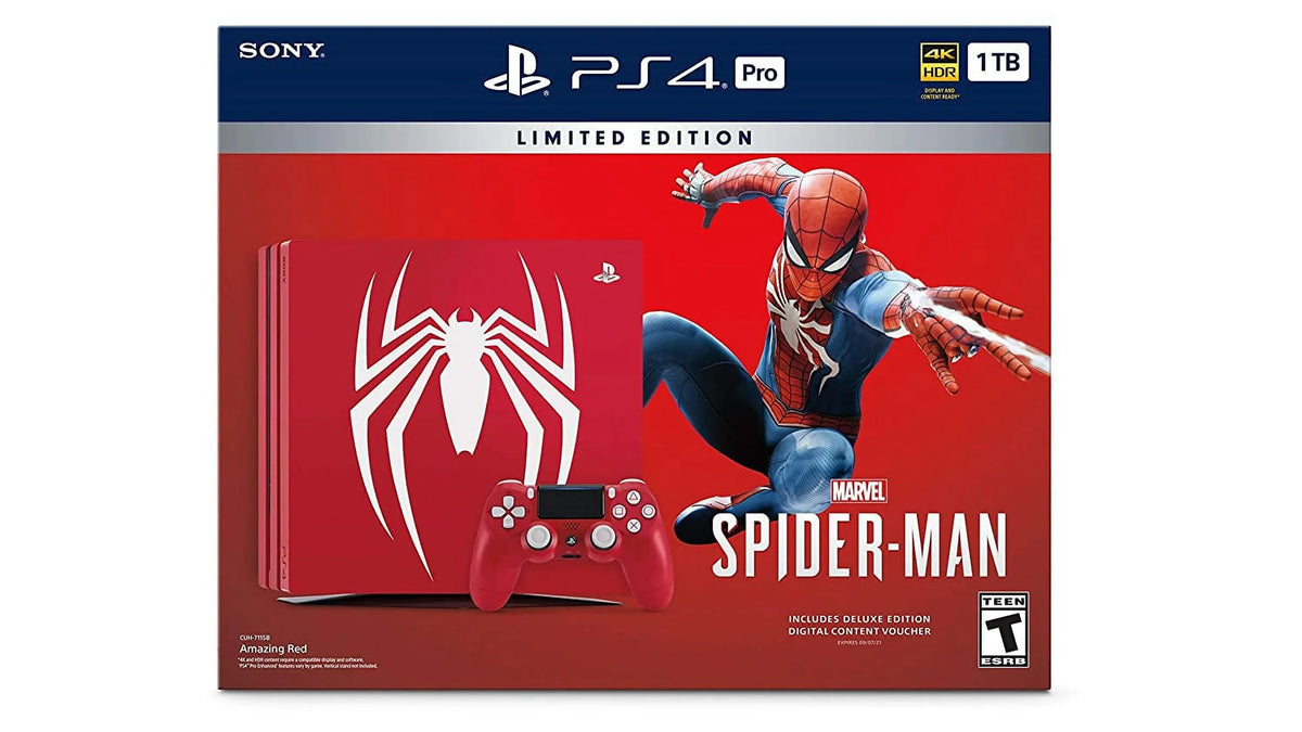 Restored PlayStation 4 Pro 1TB Limited Edition Console - Marvels Spider-Man Bundle [Discontinued] () (Refurbished)