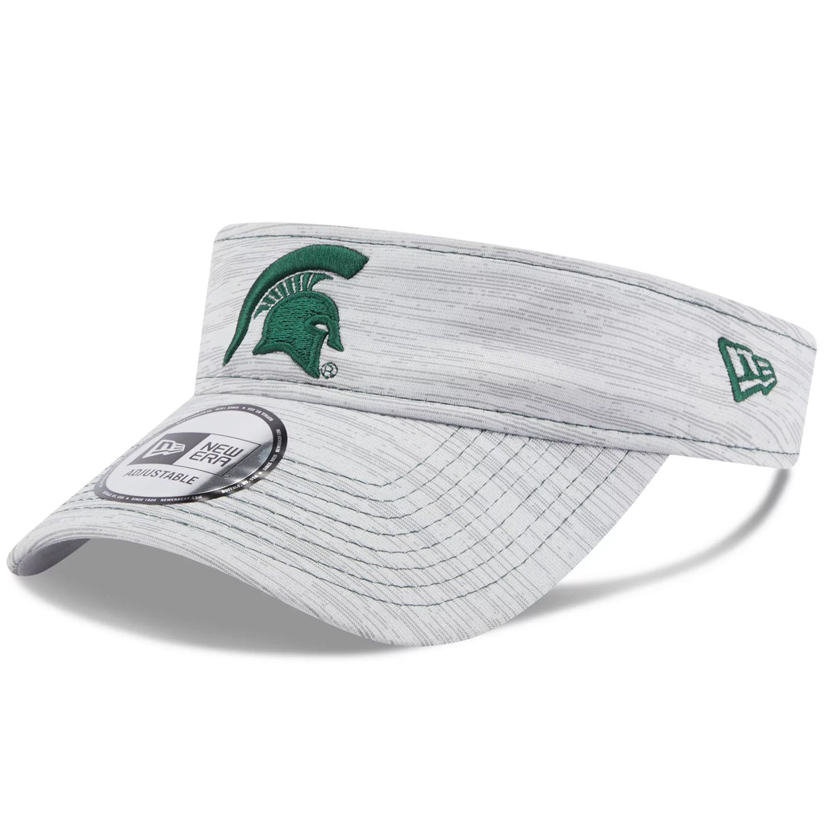 Men's New Era Gray Michigan State Spartans Logo Adjustable Visor - OSFA