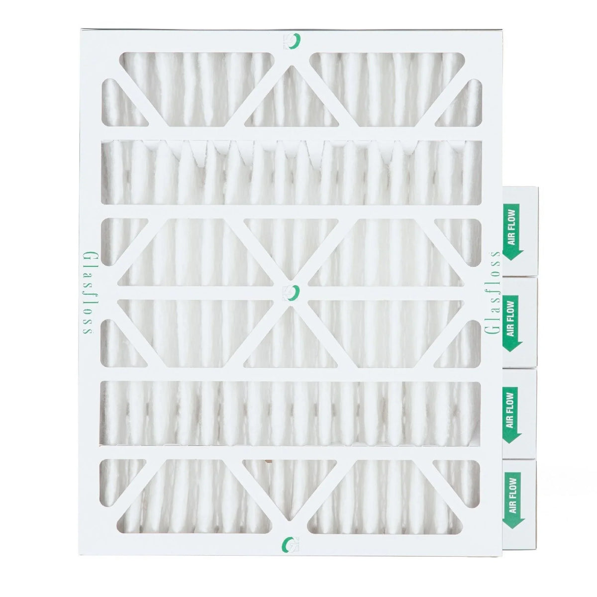 16x20x4 MERV 10 Pleated HVAC Air Filters by Glasfloss. ( Quantity 5 ) Exact Size: 15-1/2 x 19-1/2 x 3-3/4