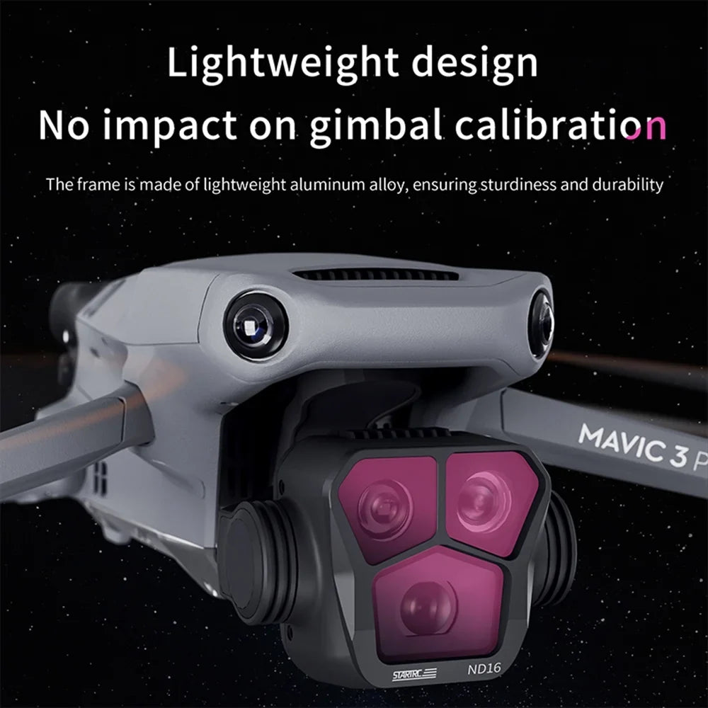 STARTRC Light Suitable With Lens Filter Aluminum Nd8/nd16/nd32/nd64 LensFilters Nd8/nd16/nd32/nd64 With Mavic 3 Waterproof Strong Fitting Aluminum Material Optical SS