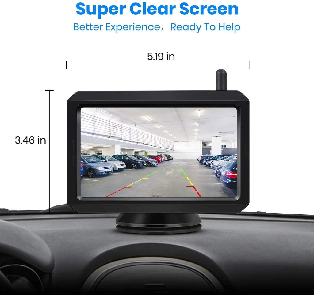 Wireless Digital BackUp Camera Kit, Dual Camera Channels Trailer Reverse Cameras, Waterproof Rear View Camera for Truck, RV, Car, Camper,Trailer