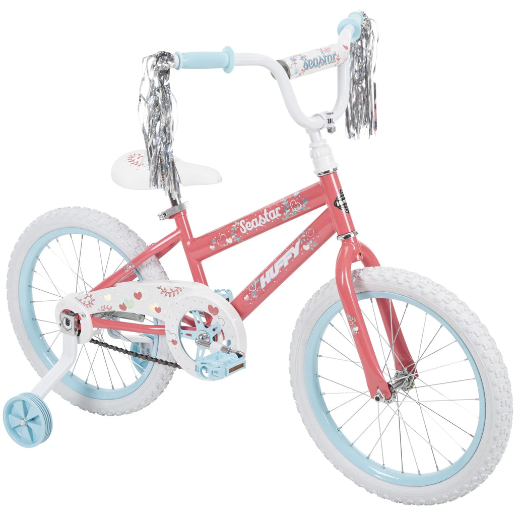Huffy 18" Sea Star Girls' sidewalk Bike, Coral Pink