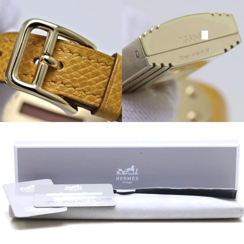 Pre-Owned HERMES Kelly Watch KE1.201 ○Y stamp GP (gold plated) x Vaux Epson Ladies 39261 (Good)