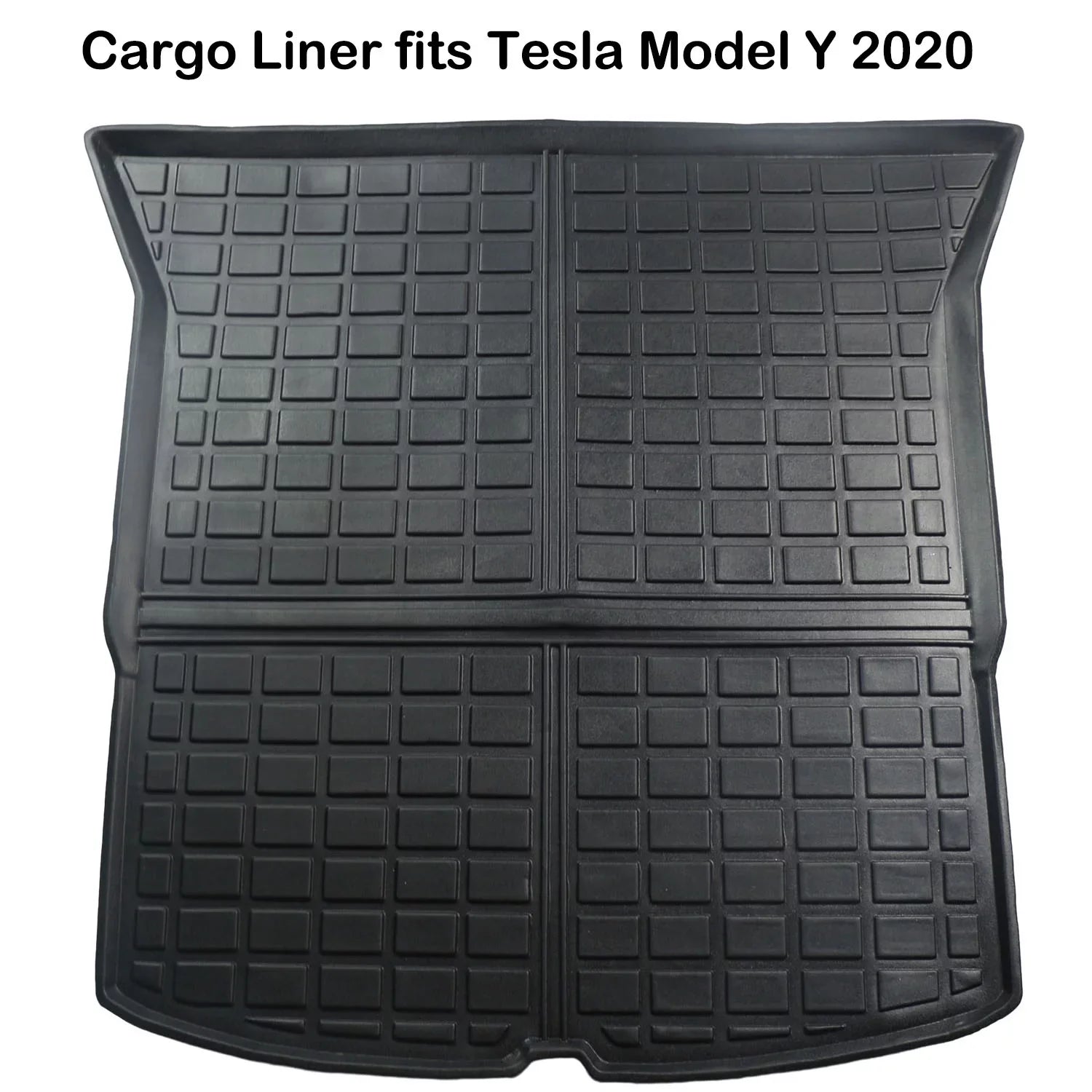 Cargo Liner Fit 2020 Tesla Model Y 7-Seat All Condition Rear Trunk Protection Cargo Tray Floor Mat for Tesla Model Y 2020 SUV Accessory , Black