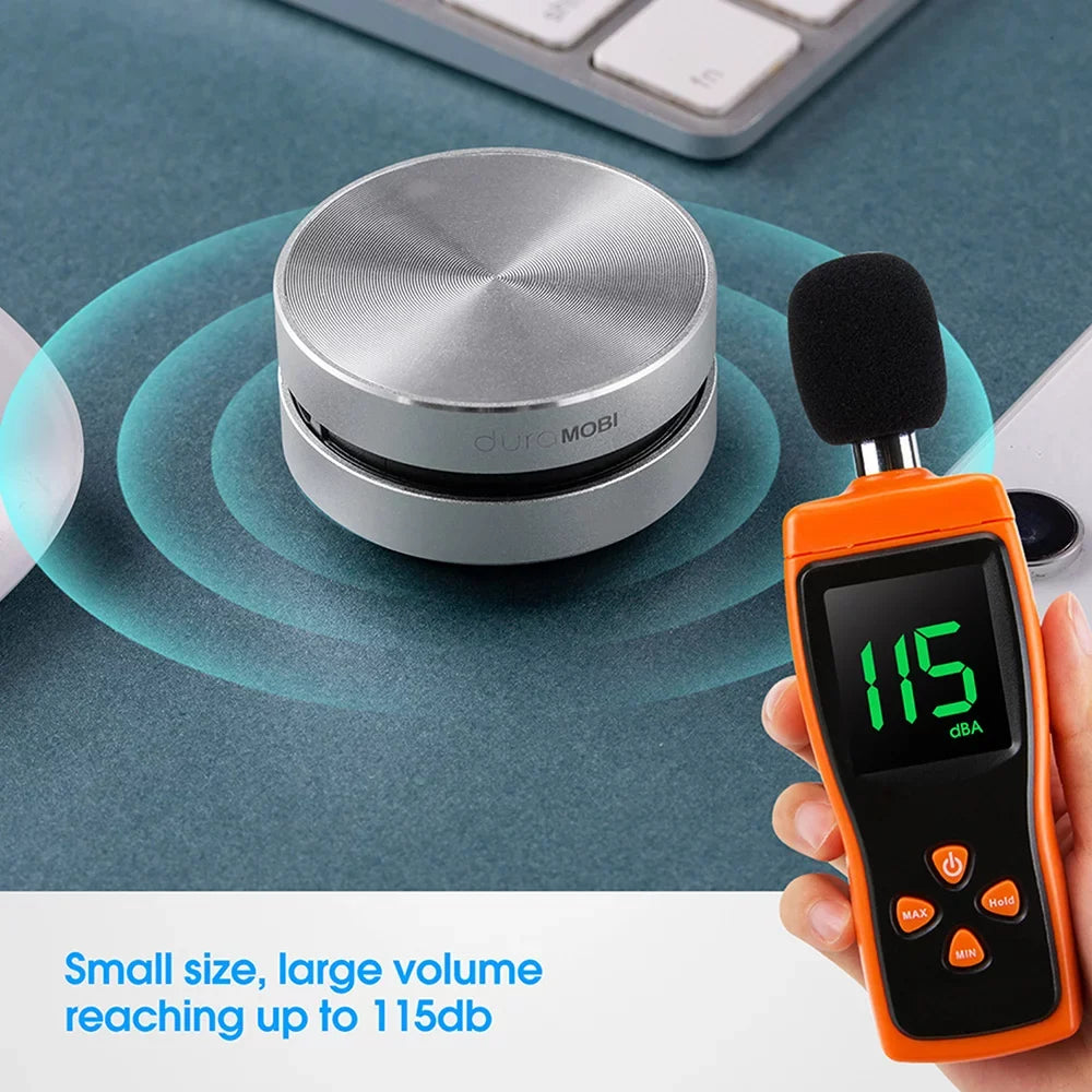Dura MOBI 2 Packs Wirelessly BT Speaker Bone Conduction Speakers Mini Portable Loud Stereo Sound Built-in Mic Sound Box Silver