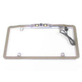 BOYO VTL275LTJ - Ultra Slim Full-Frame License Plate Backup Camera with Active Parking Lines and LED Lights (Chrome)