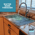 Sink Out of Sight- Home Decor Kitchen Sink Shield Hot/Cold Liquids and Debris Pass Through Wrap adjustable, 2 sizes. Design: Single Sunshine Stream 30" x 20" SK1-SS