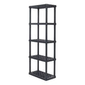 IRIS USA 5 -Tier Plastic Rack Storage Shelf with 200 lb. Total Capacity, Black