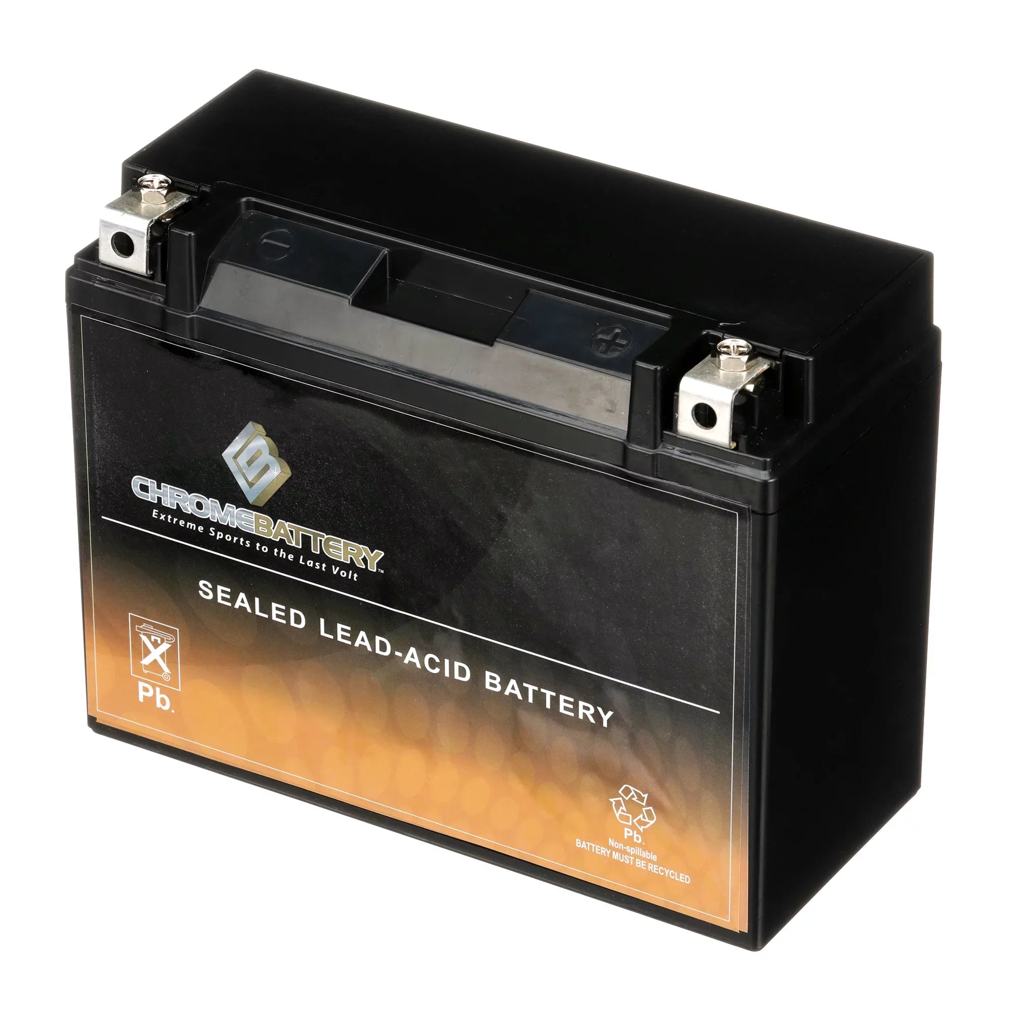 Chrome Battery Y50-n18l-a3 (50-n18l-a3 12 Volts,20 Ah, 260 Cca) High Performance - Maintenance Free - Sealed AGM Motorcycle Battery
