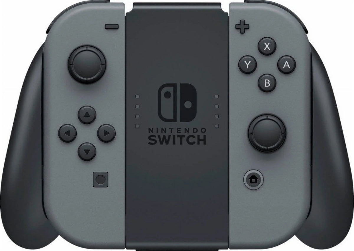 Nintendo Switch 32GB Console Gray Joy-con Bundle:Mario Kart 8 Deluxe and Deluxe Travel Case,The Legend of Zelda:Breath of the Wild,Pro Controller,Joy-Con Wheel (Set of 2)