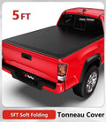 Tiptop Soft Folding Tonneau Shield Truck Bed For 2016-2023 Toyota Tacoma 5ft Bed (60.5") | TPX3 |For Models With or Without The Deck Rail System|